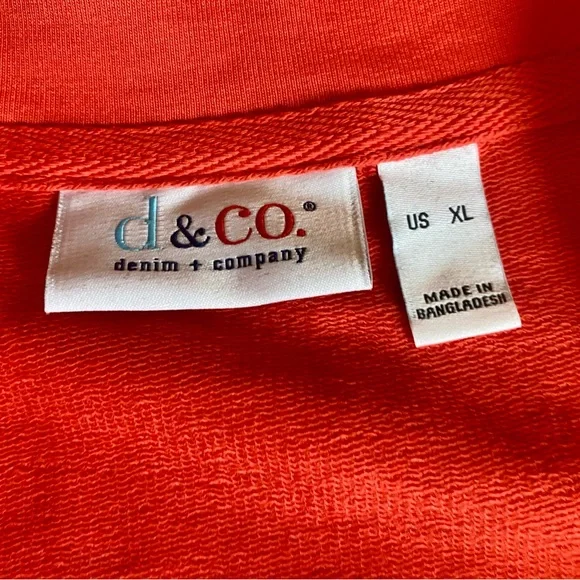 Denim & Co. Lightweight jacket. Size Xl. Coral color. New no tags. - Picture 2 of 4